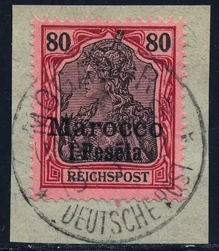 DP Marokko 1902 Michel 15 ° Mogador 18/3/02 Type 1 Luxus Briefstück / 107