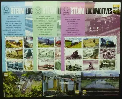 Grenada Grenadinen 2004 Eisenbahn Locomotives Trains 4071-4097 Block 586-88 MNH