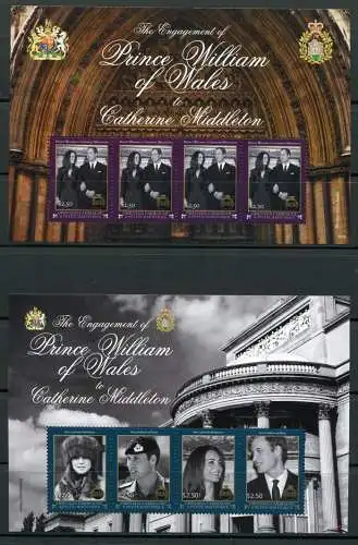 Grenada Grenadinen 2011 Kgl. Verlobung Royal Engagement Prinz William + Kate MNH