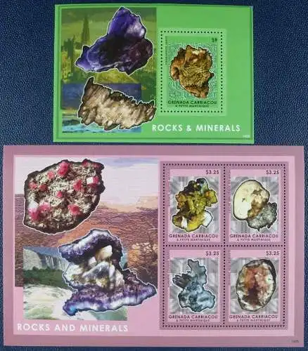 Grenada Grenadinen 2014 Mineralien Felsen Gesteine Stones Minerals Rocks MNH