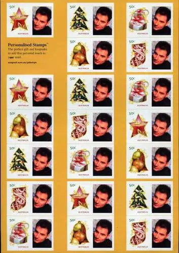 Australien 2009 Weihnachten 3316-3320 I BD Grußmarken Bogen Postfrisch MNH RAR