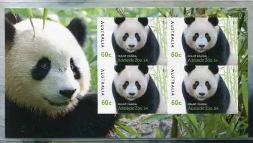 Australien 2012 Panda Tiere Block 159 I Medaillenbriefe Folder Auflage 300