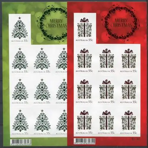 Australien Australia 2013 Weihnachten Christmas Kleinbögen Postfrisch MNH