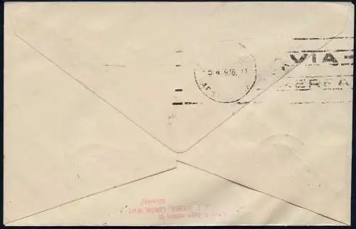 Zeppelin 1936 Dt. Reich 1. SAF Brief Friedrichshafen Argentinien Si 403 B / 2093