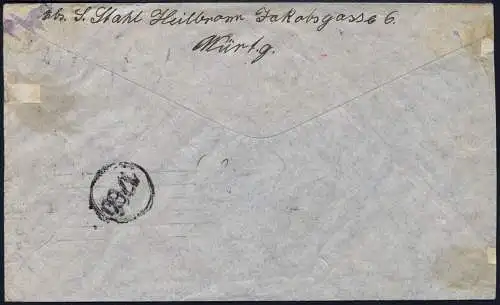 Zeppelin 1934 Dt. Reich 9. SAF Heilbronn Brief Argentinien Si 277 Aa / 2086