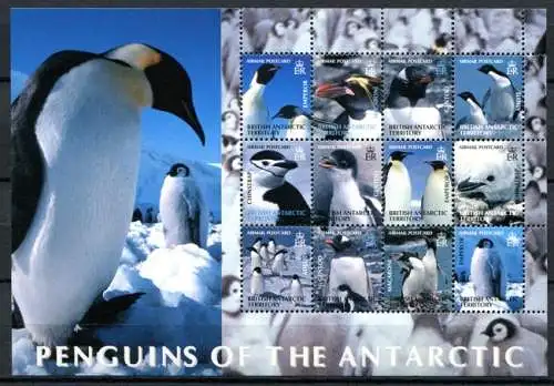 BAT Britische Antarktis 2003 Pinguine Vögel Penguins Birds 369-380 MNH