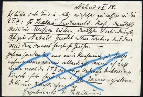 Dt. Militärmission Türkei 1918 PK aus Aleppo Verbindungsoffizier Nebul / 20