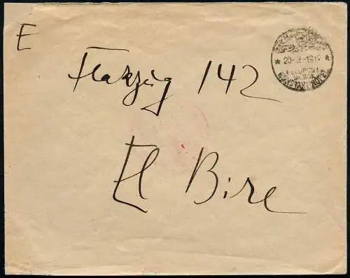 Dt. Militärmission Türkei 1918 Brief mit Soldatenzeitung an Flakzug El Bire / 17
