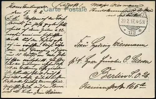 Dt. Militärmission Türkei 1917 AK Feldpost Sonderkommando Marine Berlin C / 46