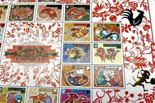 Singapur Singapore 2007 Chinesische Tierkreiszeichen Neujahr 1636-1659 Bogen MNH