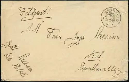 Dt. Militärmission Türkei 1918 Brief Türk. Torpedoboot-Flottille MSP 132 / 122