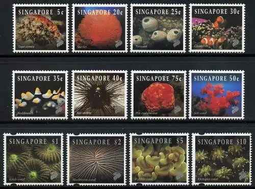 Singapur Singapore 1994 Leben auf dem Korallenriff Fisch 710-17 I + 720-23 I MNH