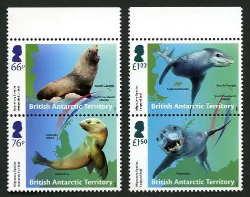 Britische Antarktis BAT 2018 Wanderung Robben Migratory Species Antarctic MNH