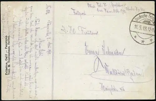 Dt. Militärmission Türkei 1918 Jildirim AK Tarnstempel Aleppo Nazareth / 132