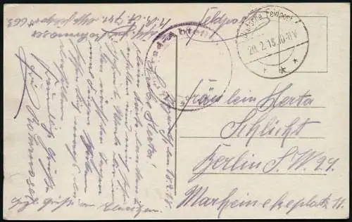 Dt. Militärmission Türkei 1918 AK Kraftfahrer 741 Nazareth Tarnstempel / 125