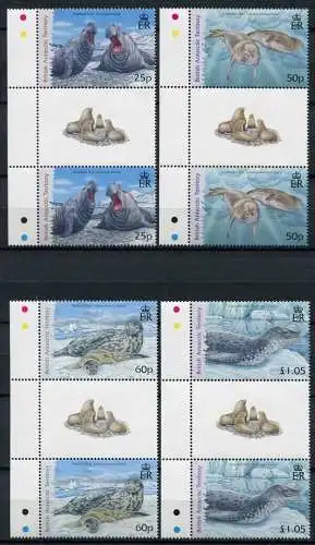 BAT Britische Antarktis 2006 Robben Seals Meerestiere Stegpaare 446-449 MNH