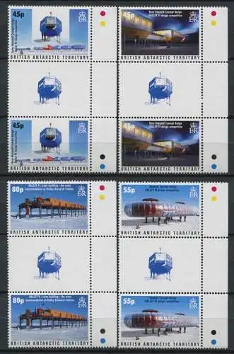 Brit. Antarktis BAT Antarctic 2005 Station Halley VI Stegpaare 404-407 MNH