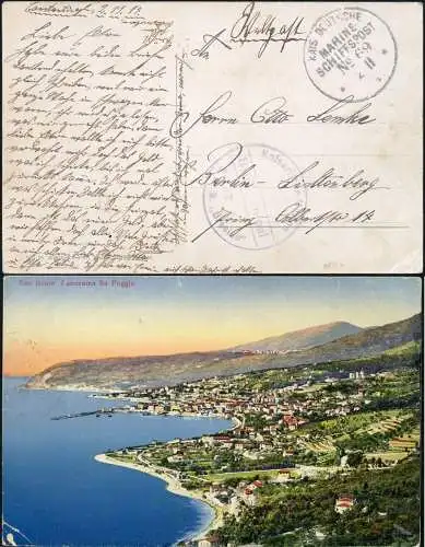 Dt. Militärmission Türkei 1914 AK via MSP 69/SMS Breslau + Briefstempel / 202