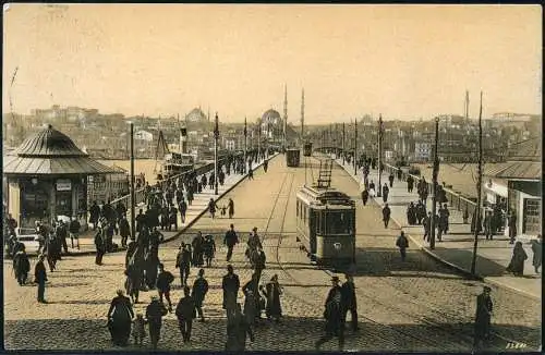 Dt. Militärmission Türkei 1916 AK Straßenbahn via MSP 69/SMS Breslau Rostock/203