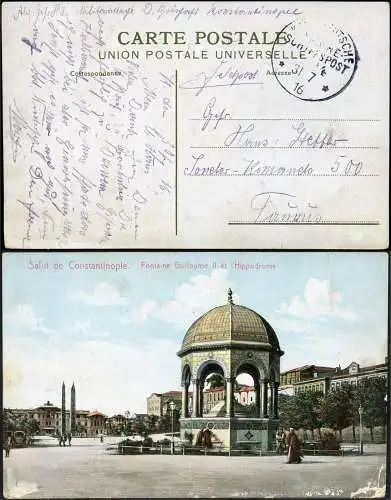 Dt. Militärmission Türkei 1916 AK Dt. Botschaft via MSP 14 Sdkdo 500 Taurus /170