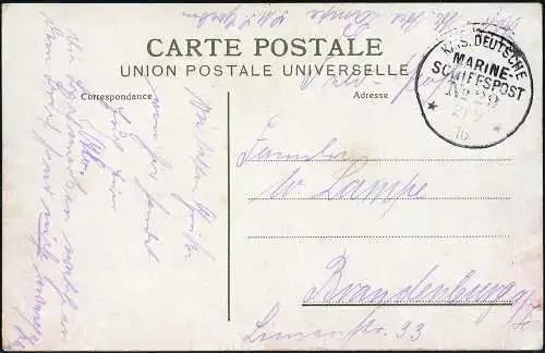 Dt. Militärmission Türkei 1916 AK MSP 14 SMS Goeben nach Brandenburg / 163