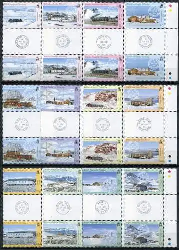 BAT Britische Antarktis 2003 Forschungsstationen Stationen Stegpaare 357-368 MNH