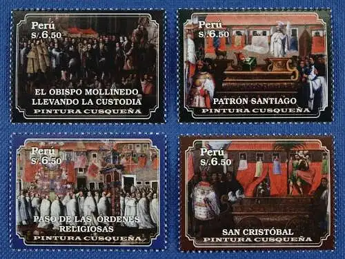 Peru 2017 Gemälde Paintings Geschichte History Religion MNH