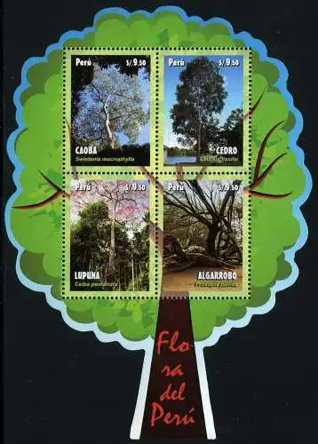 Peru 2014 Bäume Trees Wald Pflanzen Plants Forest Block MNH