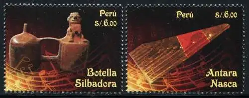 Peru 2014 Archäologie Archeology Musik Nasca Kunstschätze Music 2678-2679 MNH