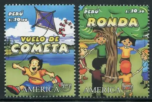 Peru 2009 UPAEP Kinderspiele Reigen Drachensteigen 2383-2384 Postfrisch MNH