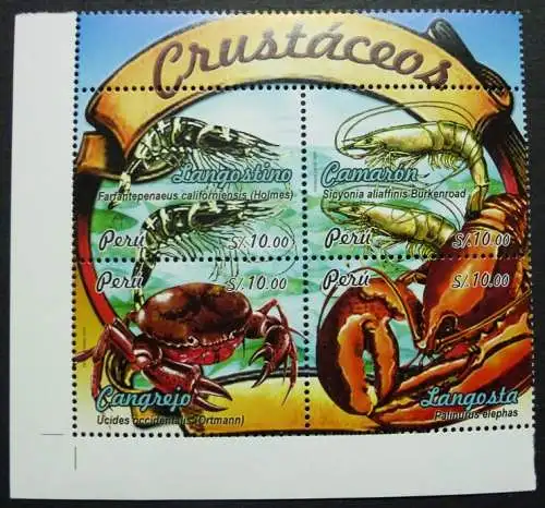 Peru 2009 Krebse Langusten Cancer Krustentiere 2395-2398 Postfrisch MNH