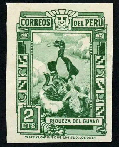 Peru 1937 Guano-Kormoran Vogel Freimarke Birds 358 U Imperf MNH / 496