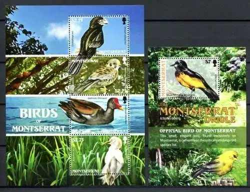 Montserrat 2009 Vögel Birds Ente Wasservögel 1461-1464 Block 126 Postfrisch MNH