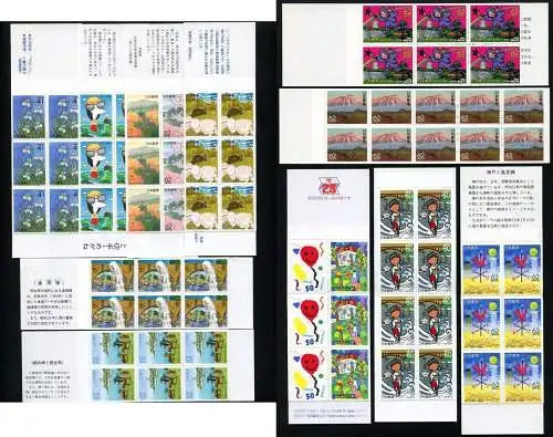 Japan 1990er Kleine Sammlung Markenhefte Präfekturmarken Natur Kultur (11) MNH