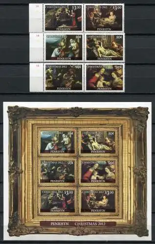 Penrhyn 2012 Weihnachten Christmas Gemälde Paintings Religion Postfrisch MNH