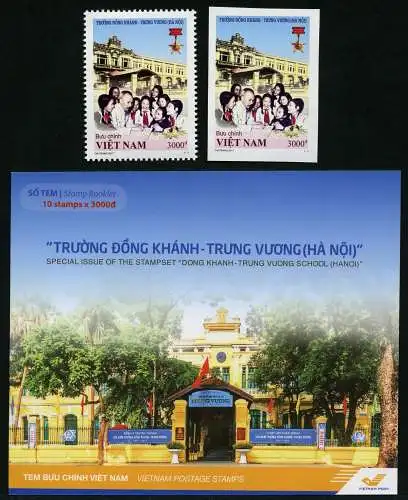 Vietnam 2017 Trung Vuong Schule Gezähnt Ungezähnt + Markenheft Postfrisch MNH
