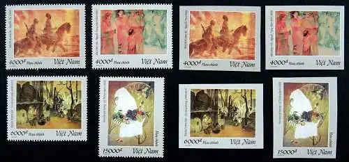 Vietnam 2019 Moderne Gemälde Kunst Paintings Art 3788-3791 A & B MNH