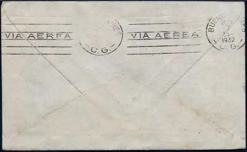 Zeppelin 1932 Großbritannien 4. SAF Brief London Berlin Argentinien Si 157/ 2202