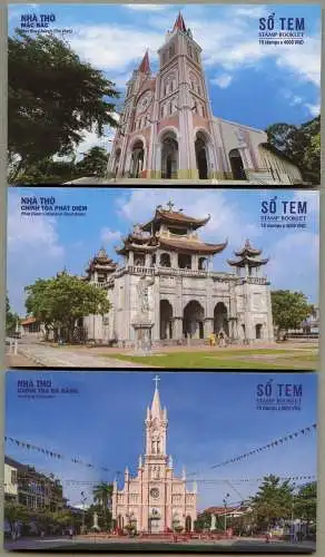 Vietnam 2022 Kirchen Religion Architektur Churches A/B & Markenhefte MNH
