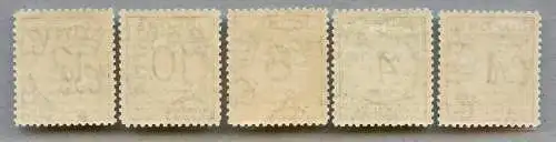 Johore 1938 Portomarken Ziffer 1-5 Ungebraucht Postage Dues Mint MLH