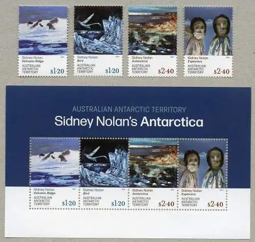 AAT Australische Antarktis 2022 Sidney Nolan Gemälde Maler Antarktis MNH