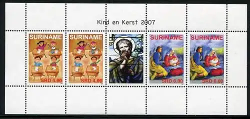 Surinam 2007 Weihnachten Kind en Kerst Christmas 2162-2163 Kleinbogen MNH