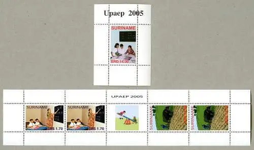 Surinam 2005 UPAEP Armut Schule Landwirtschaft 2007-2008 Kleinbogen Block 98 MNH