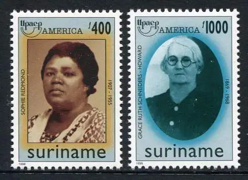 Surinam 1998 UPAEP Frauen Women Post Postwesen 1659-1660 MNH