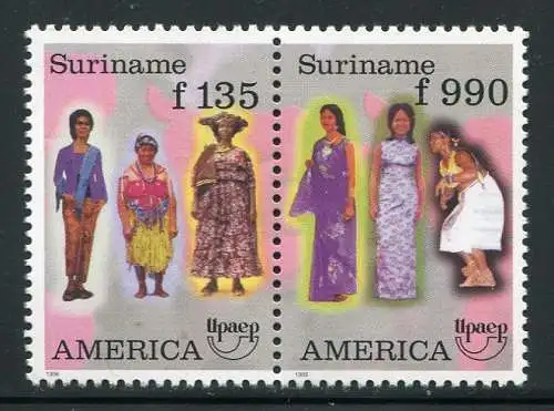 Surinam 1996 UPAEP Trachten Folk Costumes Brauchtum Folklore 1565-1566 MNH