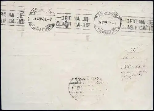 Zeppelin 1931 Danzig 2. SAF Anschluss Berlin Argentinien Paraguay Si 129 / 2265