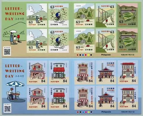 Japan 2021 Letter Writing Day Briefeschreiben Post Postwesen Markenhefte MNH