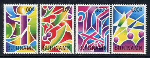 Surinam 1992 Weihnachten Christmas Navidad 1422-1425 MNH