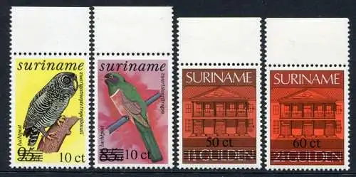 Surinam 1987 Vögel Birds Uccelli Oiseaux Architektur Freimarken 1201-1204 MNH