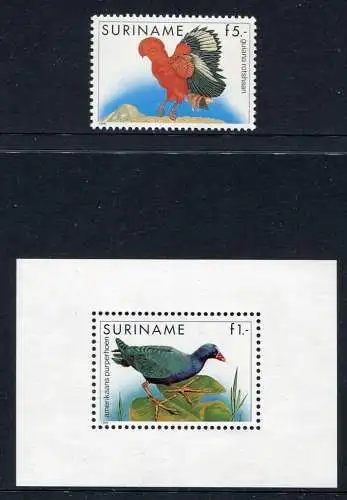 Surinam 1986 Vögel Birds Uccelli Oiseaux Freimarken 1165 Block 43 MNH